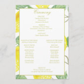 Programme Mariage citron doré moderne (Devant)