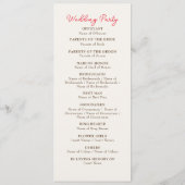 Programme Mariage Citronné Frais Feuillage Citronné (Dos)
