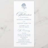 Programme Mariage Classique au Bleu de Navy Hydrangea (Devant)