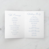 Programme Mariage Classique avec Hydrangeas Bleues (Intérieur)