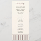 Programme Mariage classique bordeaux avec rayure à l'aiguill (Dos)