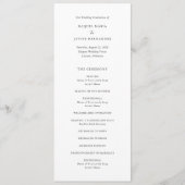 Programme Mariage Classique Élégant (Devant)