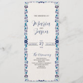 Programme Mariage classique élégant aux fleurs blanches de l (Devant)