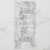 Programme Mariage Classique Élégant Noir et Blanc (Dos)