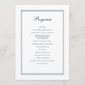 Programme Mariage classique et simple et élégant (Devant)