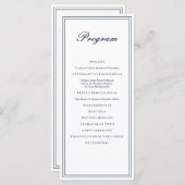 Programme Mariage classique et simple et élégant (Devant / Derrière)