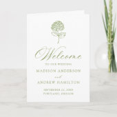 Programme Mariage Classique Hydrangea Vert Olive (Devant)