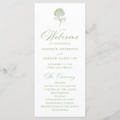 Programme Mariage Classique Hydrangea Vert Olive (Devant)
