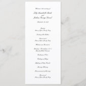Programme Mariage Classique Noir et Blanc Intemporel (Devant)