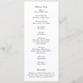 Programme Mariage Classique Noir et Blanc Intemporel (Dos)