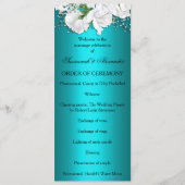 Programme Mariage classique romantique turquoise (Devant)