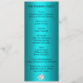 Programme Mariage classique romantique turquoise (Dos)