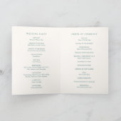 Programme Mariage Classique Vert Sarcelle Ancien Argent (Intérieur)