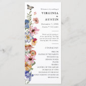 Programme Mariage Coloré aux Fleurs Sauvages (Devant)