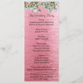 Programme Mariage contemporain en métal rose et en roses bla (Dos)