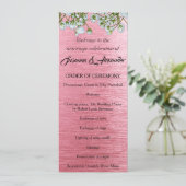 Programme Mariage contemporain en métal rose et en roses bla (Debout devant)