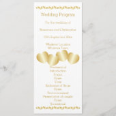 Programme Mariage couleur or de conception de coeur (Devant)