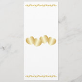 Programme Mariage couleur or de conception de coeur (Dos)