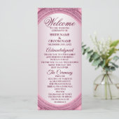Programme Mariage d'accueil Dusty Rose Blush rose Cadre mode (Debout devant)