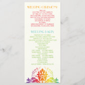 Programme mariage damassé couleurs Rainbow (Dos)