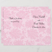 Programme Mariage damassé de Victoria (Devant / Derrière)