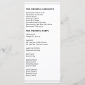 Programme mariage damassé - Mariage noir et blanc (Dos)