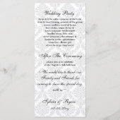 programme mariage damassé noir et blanc (Dos)