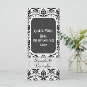 Programme mariage damassé noir et blanc (Debout devant)