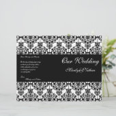 Programme Mariage damassé noir et blanc (Debout devant)