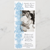Programme Mariage damassé Placid Blue avec photo R (Dos)