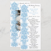 Programme Mariage damassé Placid Blue avec photo R (Devant / Derrière)