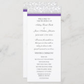 Programme Mariage damassé Purple Grey (Devant / Derrière)