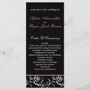 programme mariage damassé rose