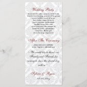 programme mariage damassé rouge (Dos)