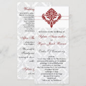 programme mariage damassé rouge (Devant / Derrière)