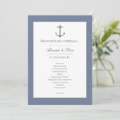 Programme Mariage d'Ancres nautiques simple | Dusty Blue (Debout devant)