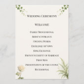 Programme Mariage dans un jardin secret de luxe (Devant)