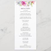 Programme mariage d'aquarelle (Dos)