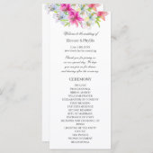 Programme mariage d'aquarelle (Devant / Derrière)