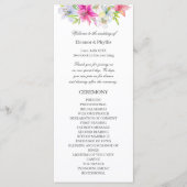 Programme mariage d'aquarelle (Devant)