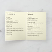 Programme Mariage d'aquarelle bleu et or Abstrait (Intérieur)