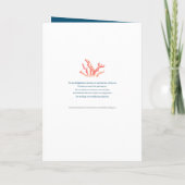 Programme Mariage d'aquarelle de corail (Dos)
