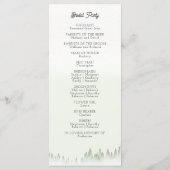 Programme Mariage d'aquarelle fleur sauvage Mountain (Dos)