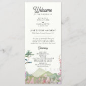 Programme Mariage d'aquarelle fleur sauvage Mountain (Devant)