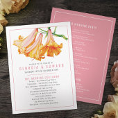 Programme Mariage d'aquarelle orange de la reine d'Afrique