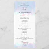 Programme Mariage d'aquarelle Pastel noir feuille orange (Dos)