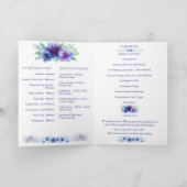 Programme Mariage d'aquarelle romantique bleu violet (Intérieur)