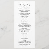 Programme Mariage d'aquarelle rose fleurs cerise (Dos)