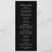 Programme Mariage d'aquarelle rose fleurs cerise (Dos)