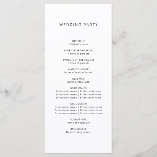 Programme Mariage d'aquarelle Tropical Palm Tree Beach (Dos)